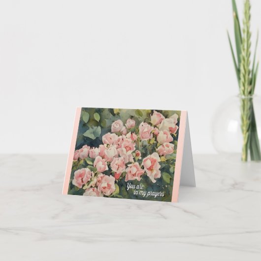 Kleine Rozen - Je bent in mijn gebeden Kaart (Voorkant)