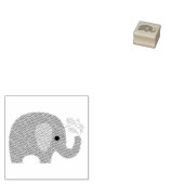 Kleine rubberen stempel - Elephant Showers (Gestempeld)