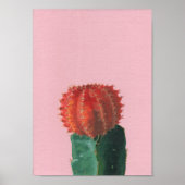 Kleine Ruby Ball Cactus Acrylverf Poster (Voorkant)