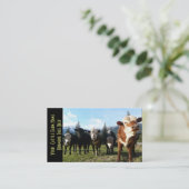 Kleine rundveestapel visitekaartje (Staand voorkant)