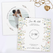 Kleine rustieke bloemen wilde bloem Bewaar de datu Kaart