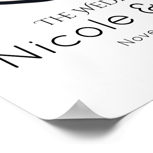 Kleine Rustieke Boom Natuur Bruiloft Aangepaste Ba Poster (Hoek)