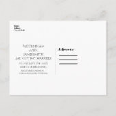 Kleine Rustieke Boom Natuur Bruiloft Save the Date Aankondigingskaart (Achterkant)