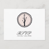 Kleine Rustieke Boom Natuurlijke Trouw RSVP Antwoo Uitnodiging Briefkaart (Voorkant)