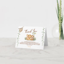 Kleine Safari Avontuur Baby Shower dank je