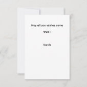 Kleine Safari Giraffe Verjaardag Kaart (Achterkant)