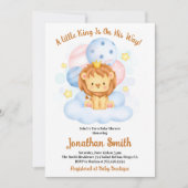 kleine Safari Lion Waterverf Baby shower Invitati Kaart (Voorkant)