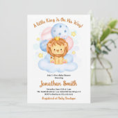kleine Safari Lion Waterverf Baby shower Invitati Kaart (Staand voorkant)