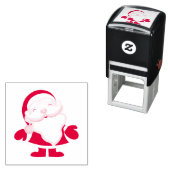 Kleine Santa 1,5 x 1,5 inch Stempel (In situ)
