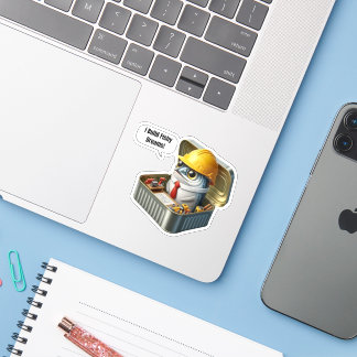 Kleine Sardine Ingenieur Clever Oceaan Werkplaats Sticker