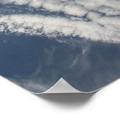 Kleine satellieten draaien boven een deel van de a poster (Hoek)