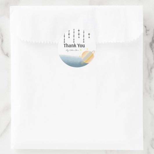 Kleine Saturnus Dank je Sticker (Tas)