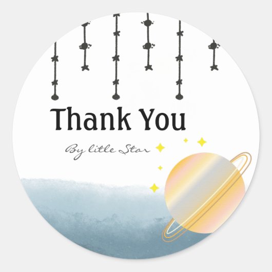 Kleine Saturnus Dank je Sticker (Voorkant)