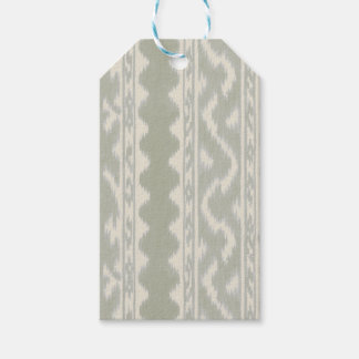 Kleine Schaal Zachte Salie Ikat op Crème Cadeaulabel
