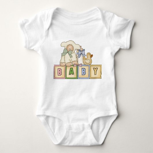 Kleine Schaap Baby Boy's of Girl's Infant's Creepe Romper (Voorkant)