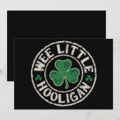 Kleine Schalk Klaver St. Patrick's Dag Kaart (Voorkant / Achterkant)