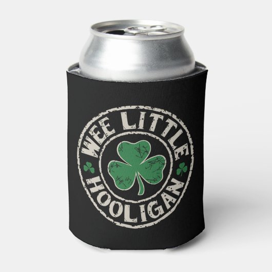 Kleine Schalk Shamrock St. Patrick's Day Blikjeskoeler (Blikje Voorkant)