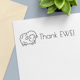 Kleine schapen Dank ooi (je) Zelfinktende Stempel