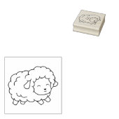 Kleine schapenooien Kleur me Rubberstempel (Gestempeld)