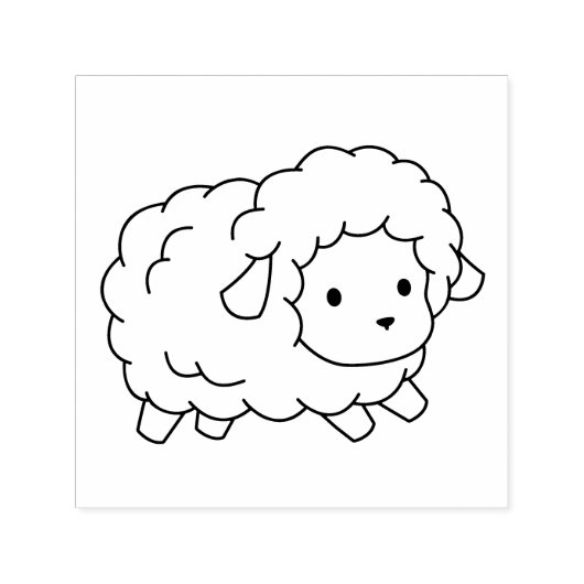 Kleine schapenooien Kleur me Zelfinktende Stempel (Design)