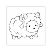 Kleine schapenpoel Ram Kleur me Zelfinktende Stempel (Design)