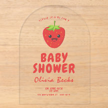 Kleine schat aardbei baby shower