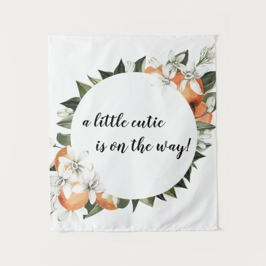 Kleine schat achtergrond Een klein schatje is op k Wandkleed (Voorkant)