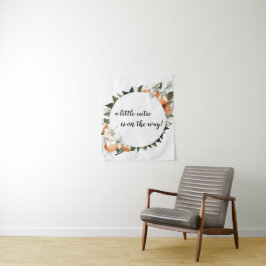 Kleine schat achtergrond Een klein schatje is op k Wandkleed