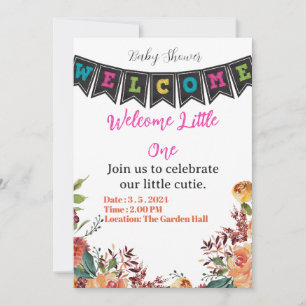 Kleine schat baby shower servetten kaart