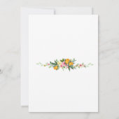 Kleine schat bloemige babyshower uitnodiging (Achterkant)
