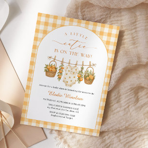 Kleine schat citrus sinaasappel baby shower kaart
