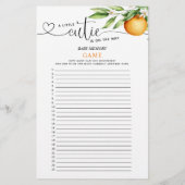 Kleine schat dubbelzijdige babyshower-spelletjes (Achterkant)