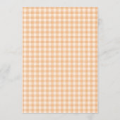Kleine schat oranje geruite babyshower kaart (Achterkant)
