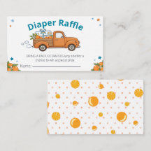 Kleine schat sinaasappel vintage vrachtwagen luier