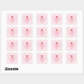 Kleine Schat Valentijn Coquette Vierkante Sticker (Vel)