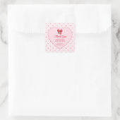 Kleine Schat Valentijn Coquette Vierkante Sticker (Tas)