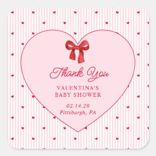 Kleine Schat Valentijn Coquette Vierkante Sticker