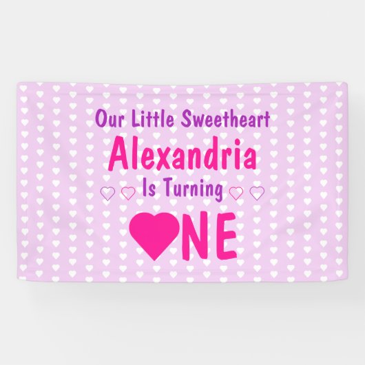 Kleine schatje 1ste verjaardag banner (Horizontaal)