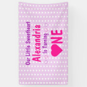 Kleine schatje 1ste verjaardag banner (Verticaal)