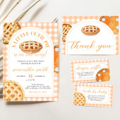 Kleine schatje geruite baby shower kaart