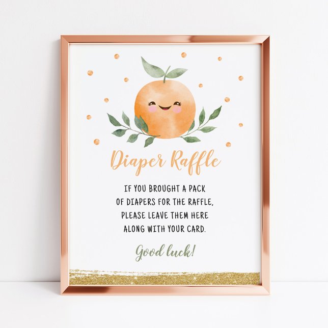 Kleine schatje oranje luier tombola spel (Creator heeft geüpload)