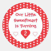 Kleine schatje Toddler Birthday Ronde Sticker (Voorkant)