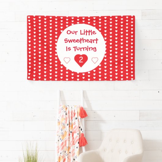 Kleine schatje Toddler Birthday Spandoek (Insitu)