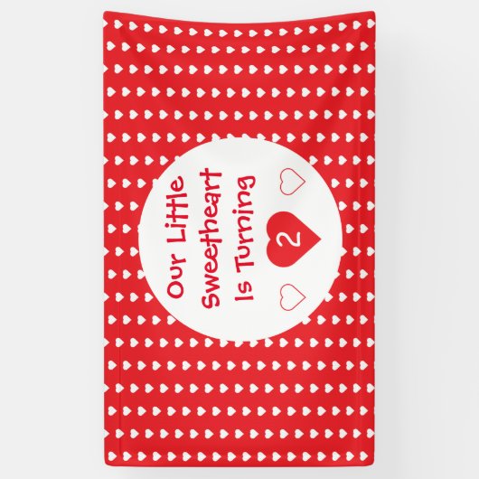 Kleine schatje Toddler Birthday Spandoek (Verticaal)