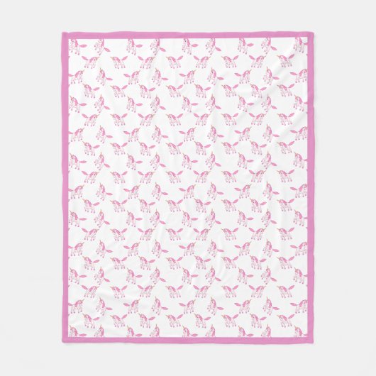 Kleine schattige eenhoorns fleece deken (Voorkant)