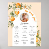 Kleine schattige eerste verjaardag partij foto mij poster (Voorkant)