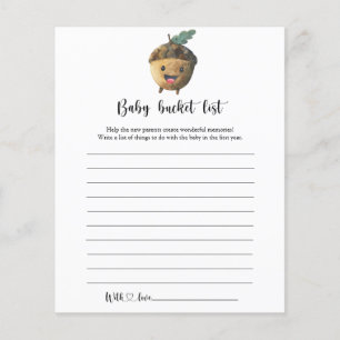 Kleine schattige eikel - Baby bucket list