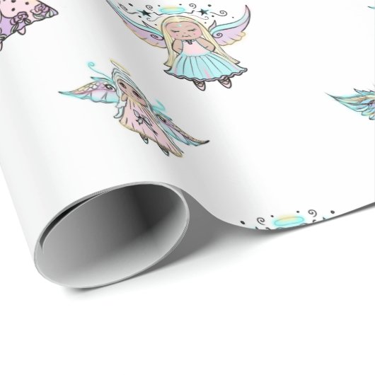 Kleine schattige engeltjes van Renee Lavoie Cadeaupapier (Rol Hoek)