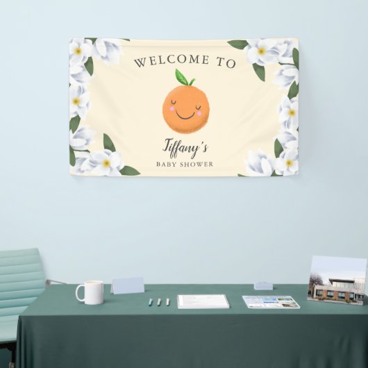 Kleine schattige gele clementine bloemig spandoek (Beurs)