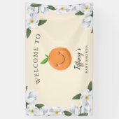 Kleine schattige gele clementine bloemig spandoek (Verticaal)